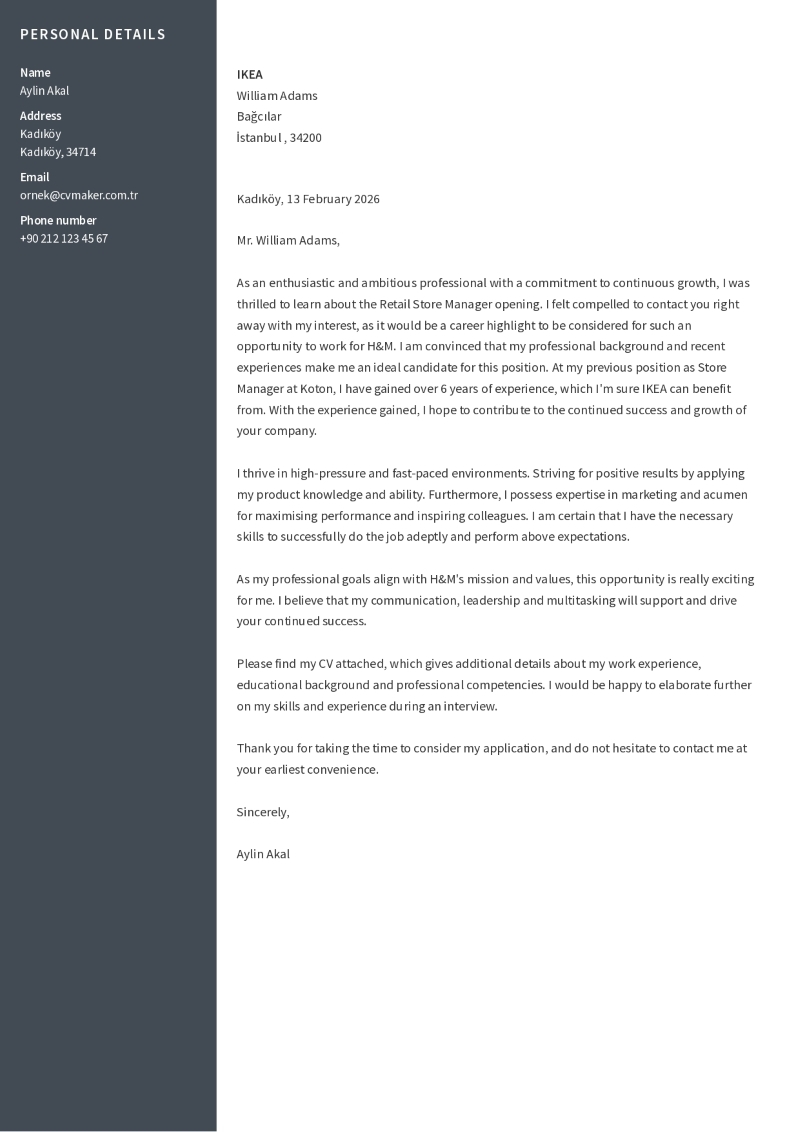 İngilizce Ön Yazı Örneği