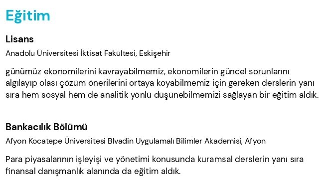 Muhasebeci CV’si eğitim Muhasebeci CV’si eğitim