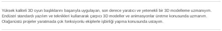 Sanatçı CV’si Kişisel Profil
