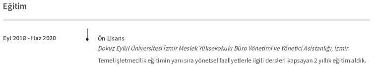 Memur CV'si Eğitim