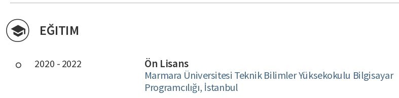 Eğitim CV Kişisel Profil
