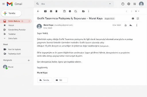 CV İçin E-posta Örneği